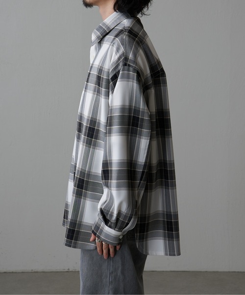 Lui's（ルイス）の「ロイヤルチェックスリットボリュームシャツ（シャツ/ブラウス・メンズ・グレー/ホワイト・FREE）」の17枚目の写真