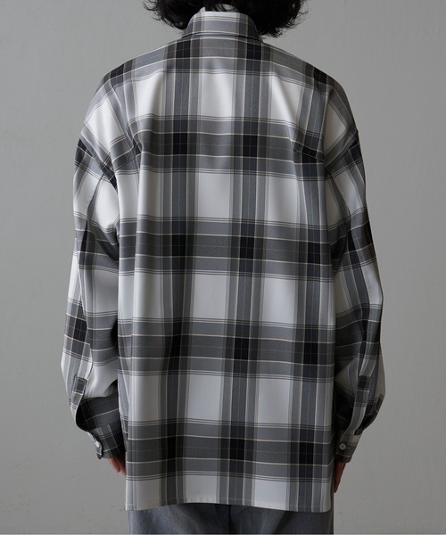 Lui's（ルイス）の「ロイヤルチェックスリットボリュームシャツ（シャツ/ブラウス・メンズ・グレー/ホワイト・FREE）」の18枚目の写真