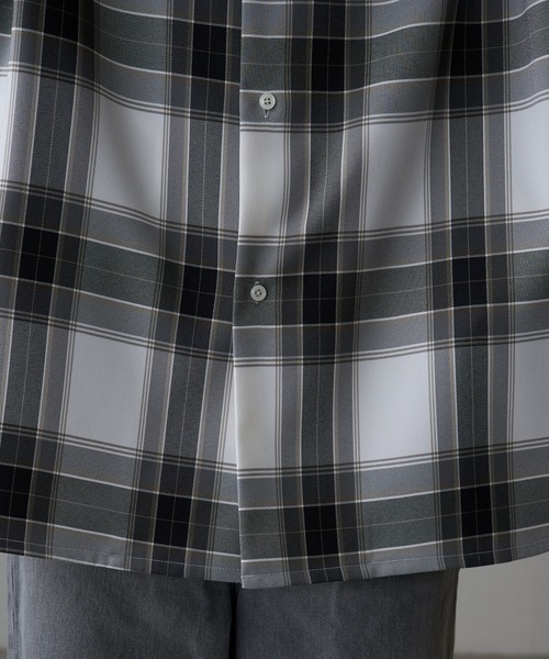 Lui's（ルイス）の「ロイヤルチェックスリットボリュームシャツ（シャツ/ブラウス・メンズ・グレー/ホワイト・FREE）」の22枚目の写真