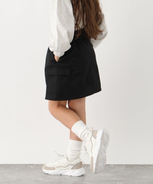 GLOBAL WORK（グローバルワーク）の「インナー付きカーゴスカート/990493（スカート・キッズ・ブラック/カーキ・120cm/130cm/140cm/150cm/160cm/170cm）」の12枚目の写真