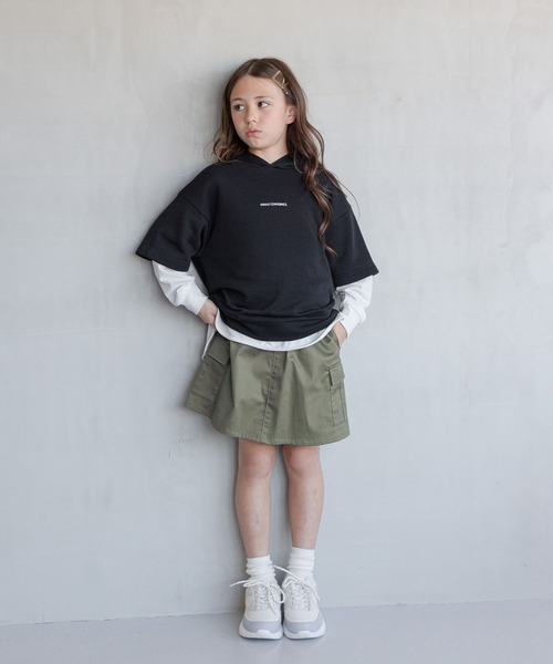 GLOBAL WORK（グローバルワーク）の「インナー付きカーゴスカート/990493（スカート・キッズ・ブラック/カーキ・120cm/130cm/140cm/150cm/160cm/170cm）」の13枚目の写真