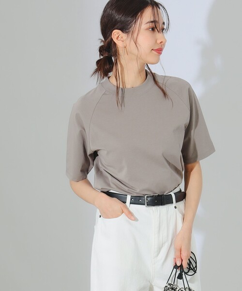 B:MING by BEAMS(ビーミングバイビームス)の「B:MING by BEAMS / モックネック ラグラン Tシャツ(Tシャツ/カットソー・レディース・ブラウン系その他2/オフホワイト/ブラック/ブルー系その他・ONE SIZE)」の10枚目の写真