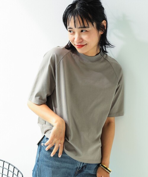 B:MING by BEAMS(ビーミングバイビームス)の「B:MING by BEAMS / モックネック ラグラン Tシャツ(Tシャツ/カットソー・レディース・ブラウン系その他2/オフホワイト/ブラック/ブルー系その他・ONE SIZE)」の4枚目の写真