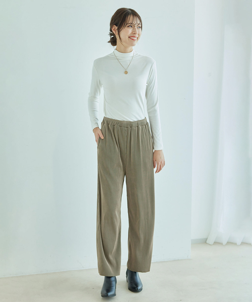 Jayro(ジャイロ)の「ストライプイージーパンツ(その他パンツ・レディース・ダークブラウン/ホワイト系その他/ベージュ・FREE)」の4枚目の写真