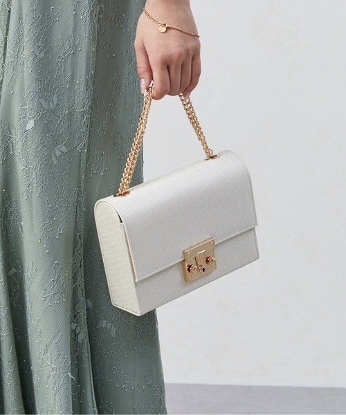 Thevon(ゼボン)の「【オケージョン】スクエアミニラメバッグ(ハンドバッグ・レディース・ブラック/グレー/ベージュ・FREE)」の4枚目の写真