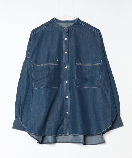 hunch(ハンチ)の「hunch オーバーデニムシャツ(シャツ/ブラウス・レディース・ブラック/ライトインディゴブルー/ブルー・FREE)」の11枚目の写真
