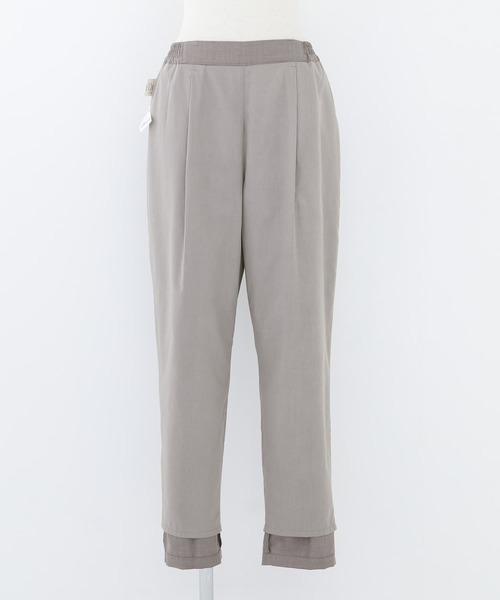 n'OrLABEL（ノアールレーベル）の「【セットアップ2点セット】『異素材ブラウスセットアップ』（パンツドレス・レディース・ブラック/ライトグレー・1/2）」の21枚目の写真