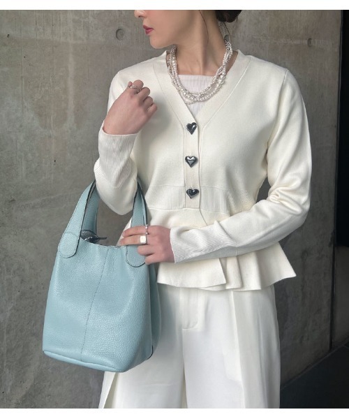 RIPANI（リパーニ）の「★【RIPANI/リパーニ】ANNAレザートートバッグ(中)（トートバッグ・レディース・ホワイト/ベージュ/ブラック/ピンク/ライトブルー/グレー/イエロー/ブルー系その他・FREE）」の6枚目の写真