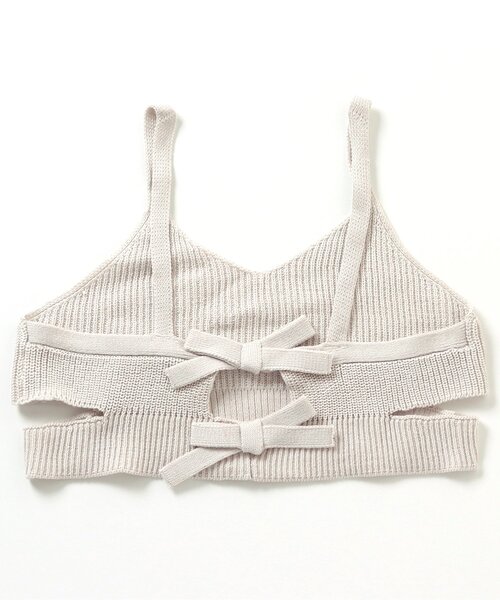 セール】後ろリボンニットビスチェ（ベスト）｜apres les cours