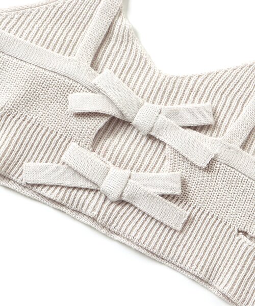 apres les cours(アプレレクール)の「後ろリボンニットビスチェ(ベスト・キッズ・ブラック/アイボリー・100/120/140)」の5枚目の写真