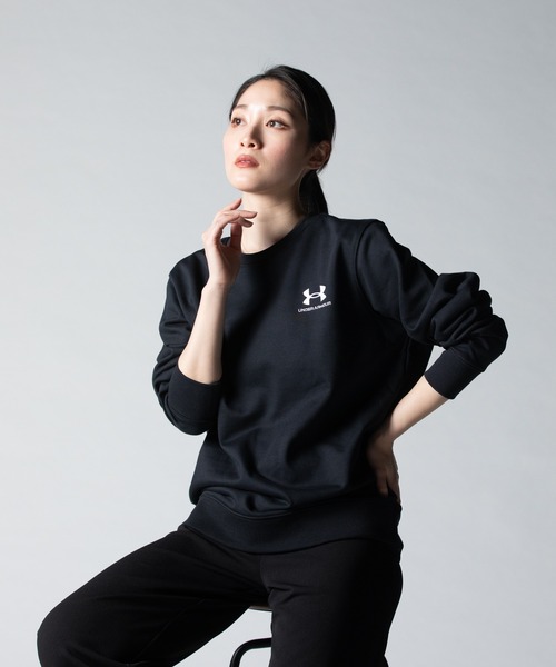 UNDER ARMOUR（アンダーアーマー）の「UAエッセンシャルテリー クルー（トレーニング/メンズ）（スウェット・メンズ・ブラック・M/XL/S/XXL/L）」の4枚目の写真