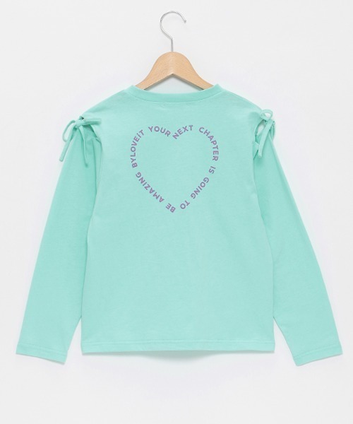 by LOVEiT（バイラビット）の「【WEB限定】肩あき長袖Tシャツ（Tシャツ/カットソー・キッズ・サックスブルー/ブラック/オフホワイト/ピンク・120cm/130cm/140cm/150cm/160cm）」の12枚目の写真