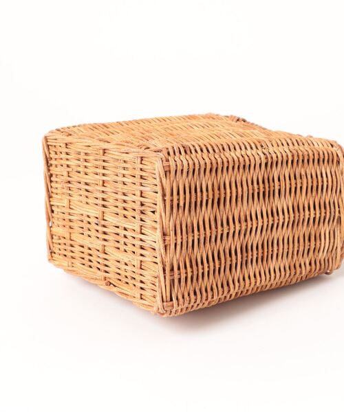 【The Bagmati/ザバグマティ】レザーハンドル スクエア かごバッグ The Bagmati/ザバグマティ】レザーハンドル スクエア かごバッグ