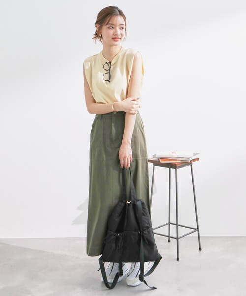 ROPE' PICNIC(ロペピクニック)の「タックスリーブニットプルオーバー/UVカット・洗濯機OK・冷感(ニット/セーター・レディース・ライトグレー/ブラック/ブルー/クリーム・38)」の17枚目の写真
