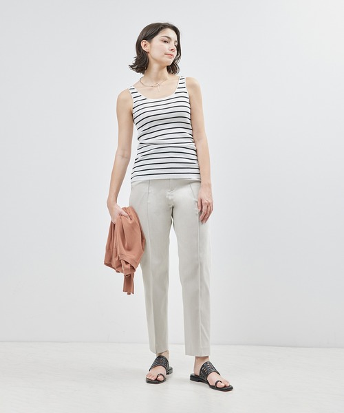 ROPE'（ロペ）の「シャンブレーストレッチピンタックパンツ（その他パンツ・レディース・ライトグレー/ブルー/ブラック・36/38）」の6枚目の写真