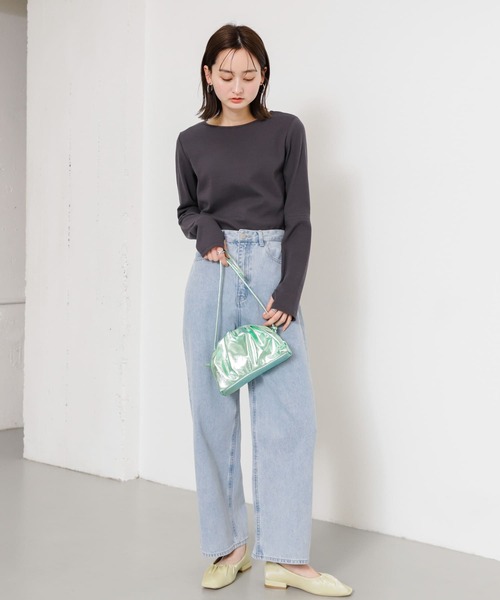 SENSE OF PLACE by URBAN RESEARCH(センスオブプレイスバイアーバンリサーチ)の「エルボースリットコンパクトトップ(Tシャツ/カットソー・レディース・アイボリー/チャコールグレー/レッド・ONE)」の15枚目の写真