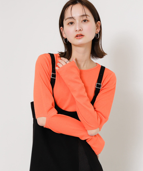 SENSE OF PLACE by URBAN RESEARCH(センスオブプレイスバイアーバンリサーチ)の「エルボースリットコンパクトトップ(Tシャツ/カットソー・レディース・アイボリー/チャコールグレー/レッド・ONE)」の14枚目の写真