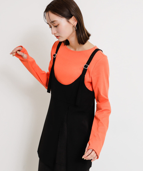SENSE OF PLACE by URBAN RESEARCH(センスオブプレイスバイアーバンリサーチ)の「エルボースリットコンパクトトップ(Tシャツ/カットソー・レディース・アイボリー/チャコールグレー/レッド・ONE)」の13枚目の写真