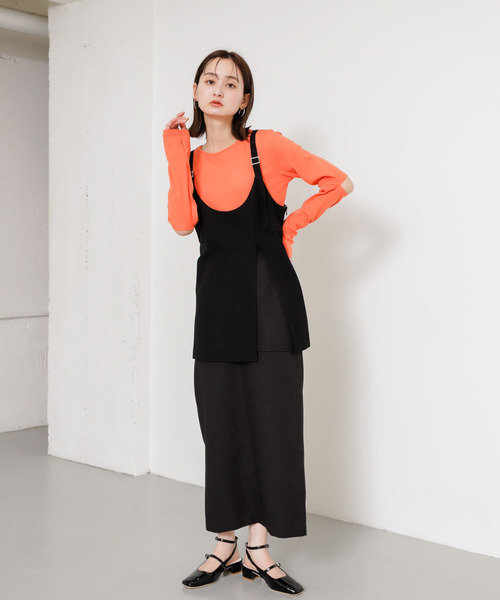 SENSE OF PLACE by URBAN RESEARCH(センスオブプレイスバイアーバンリサーチ)の「エルボースリットコンパクトトップ(Tシャツ/カットソー・レディース・アイボリー/チャコールグレー/レッド・ONE)」の11枚目の写真