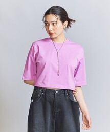 BEAUTY&YOUTH UNITED ARROWS | コットン クロップド クルーネック Tシャツ(Tシャツ/カットソー)