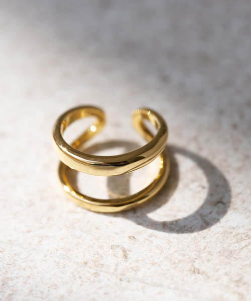 collex(コレックス)の「ダブルラインピンキーリング(リング・レディース・ゴールド/シルバー・フリー)」の1枚目の写真
