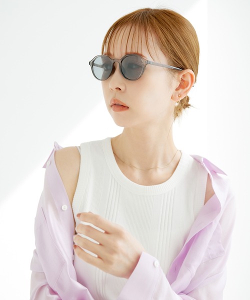 ROPE' PICNIC（ロペピクニック）の「UVカット/クリアカラーフレームアイウェア（サングラス・レディース・グレー/ブラック系その他/カーキ・FREE）」の2枚目の写真