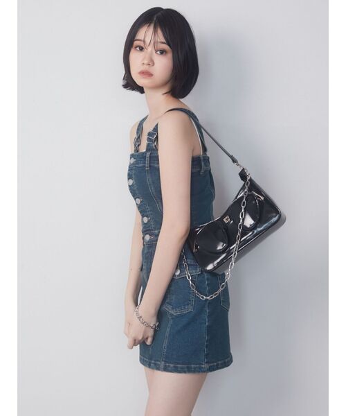 EMODA（エモダ）の「アウトポケットショルダーバッグ（ショルダーバッグ・レディース・ホワイト/ブラック/ピンク・FREE）」の6枚目の写真