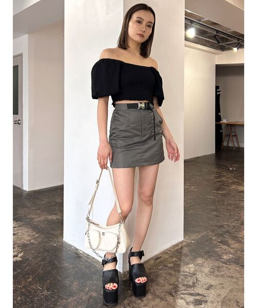 EMODA（エモダ）の「アウトポケットショルダーバッグ（ショルダーバッグ・レディース・ホワイト/ブラック/ピンク・FREE）」の12枚目の写真