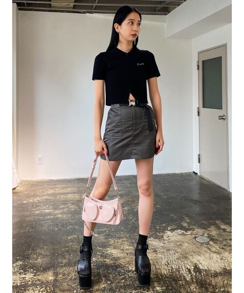 EMODA（エモダ）の「アウトポケットショルダーバッグ（ショルダーバッグ・レディース・ホワイト/ブラック/ピンク・FREE）」の15枚目の写真