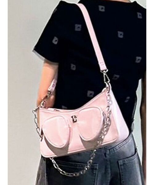 EMODA（エモダ）の「アウトポケットショルダーバッグ（ショルダーバッグ・レディース・ホワイト/ブラック/ピンク・FREE）」の17枚目の写真