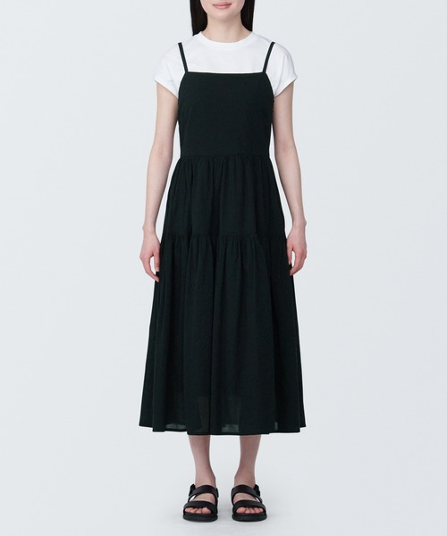 セール】婦人 強撚ボイル キャミソールワンピース（ワンピース）｜無印