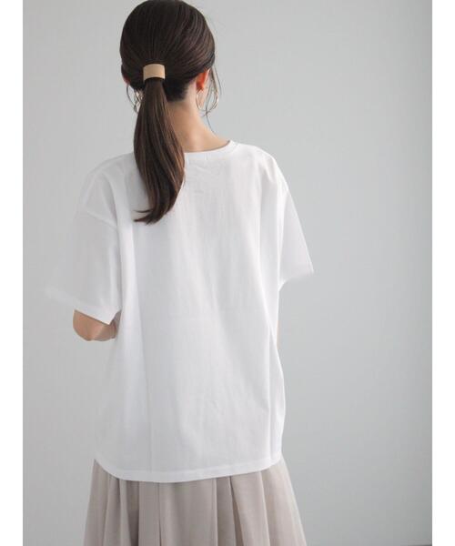 Te chichi（テチチ）の「カレッジプリントTシャツ（Tシャツ/カットソー・レディース・ネイビー/ベージュ/オフホワイト・F）」の14枚目の写真