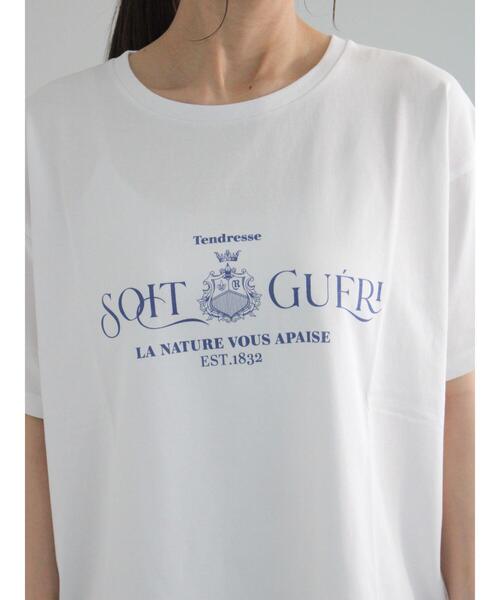 Te chichi（テチチ）の「カレッジプリントTシャツ（Tシャツ/カットソー・レディース・ネイビー/ベージュ/オフホワイト・F）」の17枚目の写真