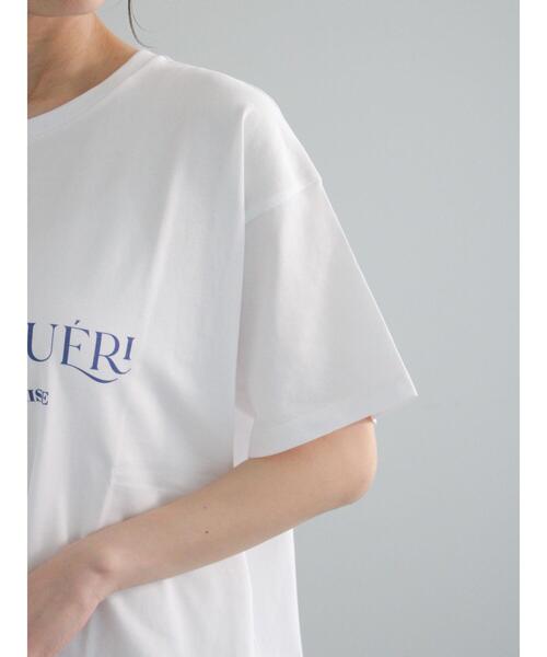 Te chichi（テチチ）の「カレッジプリントTシャツ（Tシャツ/カットソー・レディース・ネイビー/ベージュ/オフホワイト・F）」の18枚目の写真