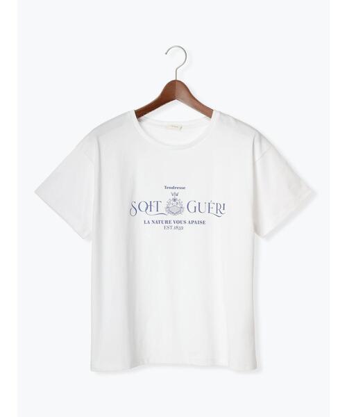 Te chichi（テチチ）の「カレッジプリントTシャツ（Tシャツ/カットソー・レディース・ネイビー/ベージュ/オフホワイト・F）」の19枚目の写真