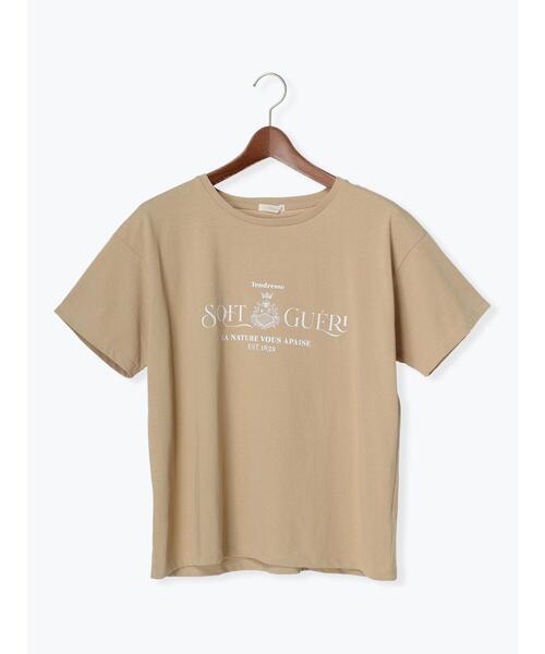 Te chichi（テチチ）の「カレッジプリントTシャツ（Tシャツ/カットソー・レディース・ネイビー/ベージュ/オフホワイト・F）」の20枚目の写真