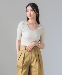 Demi-Luxe BEAMS | 丸胴 テレコ Tシャツ(Tシャツ/カットソー)