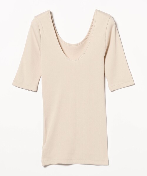 Demi-Luxe BEAMS（デミルクス ビームス）の「丸胴 テレコ Tシャツ（Tシャツ/カットソー・レディース・ブラック/レッド系その他6/ベージュ/ホワイト/ホワイト系その他2・ONE SIZE）」の21枚目の写真