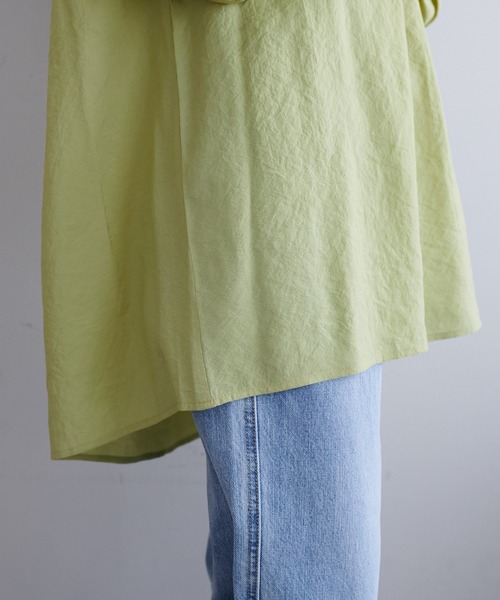 DISCOAT(ディスコート)の「【WEB限定】キーネックギャザーブラウス(シャツ/ブラウス・レディース・グリーン系その他/ホワイト/ブラック/グレイッシュベージュ・MEDIUM)」の17枚目の写真