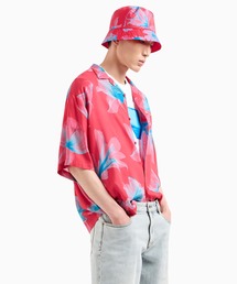 ARMANI EXCHANGE | 【A|X アルマーニ エクスチェンジ】バケーションプリント　半袖シャツ/BOXY(シャツ/ブラウス)