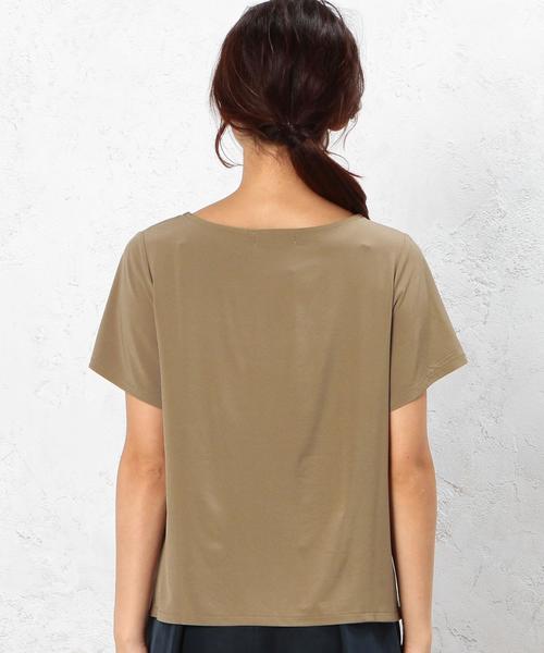 green label relaxing（グリーンレーベルリラクシング）の「CR Pe/Pu F/リボン プルオーバー カットソー ◆（Tシャツ/カットソー・レディース・オフホワイト/オリーブ/ネイビー・フリー）」の12枚目の写真