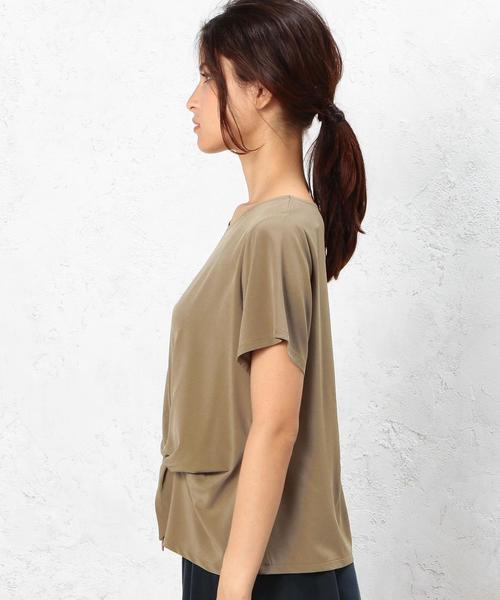 green label relaxing（グリーンレーベルリラクシング）の「CR Pe/Pu F/リボン プルオーバー カットソー ◆（Tシャツ/カットソー・レディース・オフホワイト/オリーブ/ネイビー・フリー）」の14枚目の写真