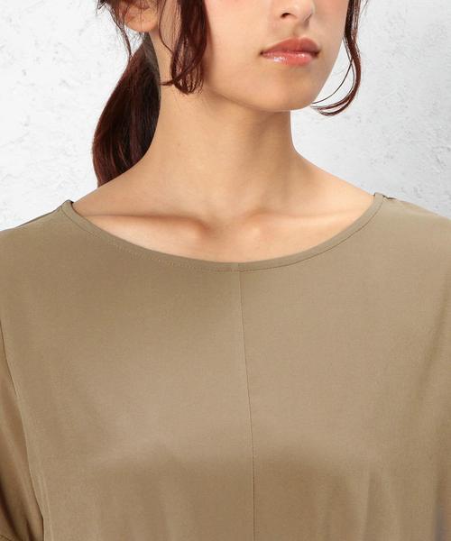 green label relaxing（グリーンレーベルリラクシング）の「CR Pe/Pu F/リボン プルオーバー カットソー ◆（Tシャツ/カットソー・レディース・オフホワイト/オリーブ/ネイビー・フリー）」の16枚目の写真