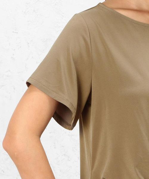 green label relaxing（グリーンレーベルリラクシング）の「CR Pe/Pu F/リボン プルオーバー カットソー ◆（Tシャツ/カットソー・レディース・オフホワイト/オリーブ/ネイビー・フリー）」の6枚目の写真