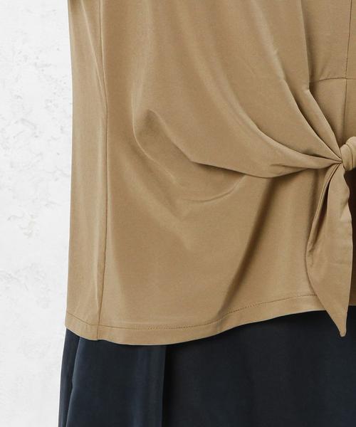 green label relaxing（グリーンレーベルリラクシング）の「CR Pe/Pu F/リボン プルオーバー カットソー ◆（Tシャツ/カットソー・レディース・オフホワイト/オリーブ/ネイビー・フリー）」の7枚目の写真