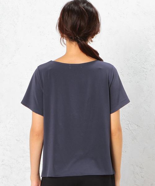 green label relaxing（グリーンレーベルリラクシング）の「CR Pe/Pu F/リボン プルオーバー カットソー ◆（Tシャツ/カットソー・レディース・オフホワイト/オリーブ/ネイビー・フリー）」の4枚目の写真