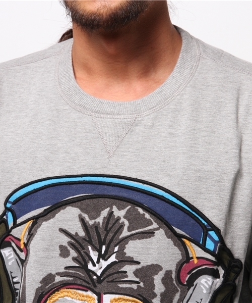 Desigual（デシグアル）の「「Desigual/デシグアル」モンキープリントスウェット（ニット/セーター・メンズ・グレー・X-LARGE/LARGE/MEDIUM/XX-LARGE）」の3枚目の写真