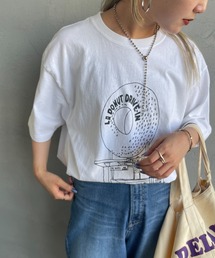 [FUNG/ファング] LA.DONUT FRONT カットオフプリントTシャツ