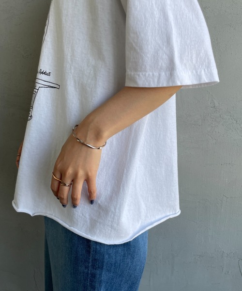 FUNG（ファング）の「[FUNG/ファング] LA.DONUT FRONT カットオフプリントTシャツ（Tシャツ/カットソー・レディース・ベージュ/ホワイト・M）」の14枚目の写真