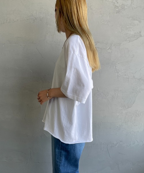 FUNG（ファング）の「[FUNG/ファング] LA.DONUT FRONT カットオフプリントTシャツ（Tシャツ/カットソー・レディース・ベージュ/ホワイト・M）」の11枚目の写真